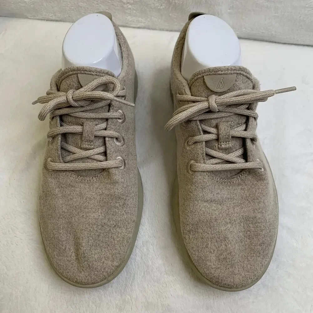 Allbirds Mens 9 Wool Runners Beige Sand Sneakers Shoes Lace Up Athletic Comfort